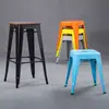 Mesa de Comedor Taburete de Metal Hierro con Tapa de Madera Venta al por Mayor Taburete Alto con Respaldo Barra Ocio Restaurante Estilo Industrial Silla de Hierro