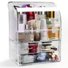 Caixa de Armazenamento de Cosméticos para Mesa, Organizador de Produtos de Skincare Doméstico, Suporte de Armazenamento, Caixa Acrílica à Prova de Poeira para Toucador