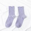 Novas Meias Femininas de Outono Renda de Cogumelo Japonês Meias Finas de Meio Cano de Verão Estilo Acadêmico Japonês Meias Empilhadas para Mulheres