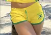 Novidades de Verão Transfronteiriças Europeias e Americanas: Roupas Femininas Bordadas com Letras, Estilo Garota Picante Retrô Americano, Top Cropped Quente e Shorts