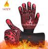 Fabricantes de fonte luvas protetoras de alta temperatura 800 graus silicone forno de churrasco forno de micro-ondas isolamento térmico anti-queimadura