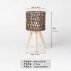 Tecelagem de Rattan Sintético Nórdico Criativo Suporte para Vasos de Flores Artesanato em Madeira Plantas Verdes de Interior Plantio de Flores Vasos de Flores de Madeira em Pé