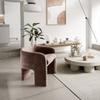 Sillón de Recepción Estilo Ins Diseñador Danés Hotel Casa de Huéspedes Sala de Estar Dormitorio Sofá de Moda Muebles de Madera Maciza