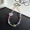 Lanyard Trendy de Cristal Mate con Forma de Corazón de Dulce Dopamina, Colgante Corto para Bolsa de Cámara
