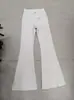 Calça flare feminina do fabricante, nova coleção outono 2026, versátil de cintura alta, emagrecedora, elástica, perna larga 7189