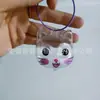 Lindo Colgante de Almacenamiento de Cabeza de Gato Grande, Caja Creativa Transparente para Guardar Pelo de Gato, Colgante de Almacenamiento de Gato Extra Grande