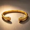 Pulsera de Gato de la Suerte chapada en oro para mujer estilo étnico abierta arena NAFU oro pulido pulsera misma joyería simple transmisión en vivo