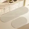 Alfombra Absorbente Antideslizante para el Hogar Estilo Wabi-Sabi, Alfombrilla Ovalada para Piso de Comedor y Cocina, Alfombrilla de Diatomeas Fácil de Limpiar, Disponible para Venta al por Mayor