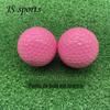 Rosa em branco em estoque Golf Ball Bulk Straight Hair Resistant Wear Resistant Long Distance Promocional Ball de alta qualidade Sarin Ball