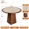 Mesa de Piedra para Uso Doméstico, Sala de Té Estilo Montaña, Restaurante de Diseñador, Silla Tapizada de Celebridad de Internet, Hermosa Mesa y Sillas para Comedor