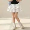 Conjunto de Saia com Manga Curta Elegante e Delicado para Crianças Maiores, Novo Estilo de Verão Estilo Coreano Cor Contrastante Gola Boneca Conjunto de Duas Peças