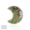 Ornamento de Lua de Cristal Natural de 30mm Decoração Criativa para Mesa de Casa Ornamento Crescente Sem Furo de Jade Ágata