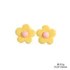 Flor de Cinco Pétalos Redondeada Esmerilada de Resina Accesorios Pequeños para Manualidades DIY Pegamento de Crema Fundas de Teléfono, Imanes de Refrigerador y Materiales para Hebillas de Zapatos