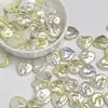 Dingyi K14 Forma de Corazón Luna Fría ABS Perla de Imitación Dos Tonos Barroco Irregular Agujero Recto Cuentas Sueltas DIY Accesorios para Cadena de Teléfono