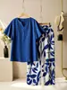 Fábrica de Origem Exportação Transfronteiriça Moda Feminina Plus Size Casual Conjunto de Duas Peças Coleção de Liquidação