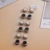 Ropa Versátil Combinada con una Hebilla de Turbante Sencilla, Hebilla para Pañuelo de Cabeza Fija con Goteo de Aceite de Aleación Vintage, Estilo Geométrico Fantasía Negro