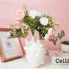 Arreglo Floral Popular Transfronterizo Simulado de Corazón Nueva Versión Decoración de Escritorio para el Hogar en Forma de Corazón Florero de Resina Adornos Decorativos