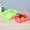 Fornecimento de origem atacado armazenamento cesta plástica espessada resistente a quedas hotel cesta de rotatividade distribuição retangular peneira de arroz