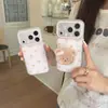 Funda de teléfono linda de oso estilo coreano para iPhone 18 Pro Max, también adecuada para 16 Pro y 18 Pro/15