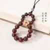 Cadena para Teléfono de Boj y Sándalo de 6/8mm, Correa para Teléfono de Sándalo, Colgante de Palosanto/Ébano/Sándalo Verde/Sándalo Dorado