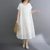 Foto Real de Vestido de Encaje Redondo Talla Grande Estilo Coreano de Viaje Vacacional de Comercio Exterior Nuevo 2026 para Mujer
