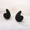 Pendientes de Gota de Agua Geométricos Simples Más Vendidos, Pendientes de Frijol Pequeño de Color Caramelo Acrílicos, Tachuelas Versátiles Estilo Europeo y Americano