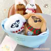 Gafas Serie Perrito Muñeco de Tela con Orejas levantadas Juguete de Peluche Souvenir Regalo Muñeco Agarrador Mayoreo