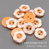 Botões de Ameixa de Resina de Desenho Animado de Camada Dupla Cor de Doce Botões de Suéter de Bebê Botões de Flor DIY Feitos à Mão para Crianças