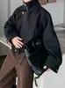 Chaqueta cortavientos de lana de invierno para hombre, de longitud media por encima de la rodilla, con cuello de traje y doble botonadura, engrosada y moderna.