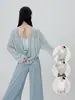 Roupas de Yoga para Mulheres, Roupas Esportivas Fitness Soltas, Cardigans Bonitos com Costas Respiráveis, Blusas de Manga Longa para Dança Moderna