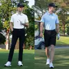 Pgm Ropa de Golf para Hombre Camiseta de Manga Corta Primavera y Verano Transpirable de Secado Rápido Unisex Tops Camisa Polo