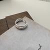 Anillo de plata de ley S925 con diseño de nicho de estilo coreano, textura de doble capa, estilo coreano, anillo de personalidad simple, venta al por mayor