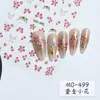 Populares Calcomanías para Uñas Estilo Chino de Porcelana Azul y Blanca con Mariposa de Lámina Dorada y Diseño en Degradado Azul