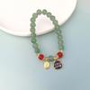 Pulsera de Ópalo Mariposa para Mujer de Nicho de Lujo Ligero de Alta Gama con Cuentas de Cristal al por Mayor Colgante Accesorios Yiwu Nuevo