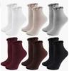 Calcetines Japoneses Lolita para Mujer Encaje Hongo Tubo Corto Algodón 10 Colores Algodón para Mujer Tobilleros Mujer Calcetines de Barco
