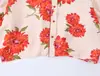 Atacado Verão 2026 Nova Camisa Feminina Estilo Europeu e Americano com Estampa Floral 6419
