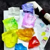 Cera Gelatinosa Colorida Retro Pinça Material Abrasivo Artesanal DIY Selo de Cristal Branco Transparente