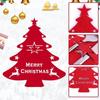 Bolsa de fieltro para cuchillos y tenedores navideña con diseño transfronterizo, bolsa para cuchillos y tenedores, juego de cuchillos y tenedores navideños, mantel individual, decoraciones para fiestas