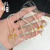 Anel Pingente de Calcedônia Colorida Natural Gato DIY Ágata Cor de Doce Joias Criativas Fofas Animal de Estimação Fofo Estilo Chinês Acessórios de Jade