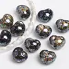 Dingyi Rainbow Lua Fria Banhado a Ouro Opala Zircônia Contas de Coração com Diamantes Acessórios para Joias DIY Materiais para Corrente de Celular