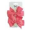 Pinzas para el pelo de lazo de 23 colores para niños, 3 pulgadas, cinta de satén acanalada, pinzas de cola de pez, estilo europeo y americano, accesorios de moda para el cabello, pinzas de pico de pato