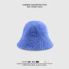 Sombrero para Mujer Sombrero de Pescador de Piel de Conejo Japonés Combinable Invierno Cálido Cubre la Cara Sombrero de Cubo de Felpa a Prueba de Frío Muestra Cara Pequeña