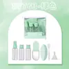 Conjunto de Frascos Vazios para Viagem Lmltop 7 Peças Frasco Dispensador de Cosméticos Espelho de Maquiagem Portátil Conjunto de Pente Sy763