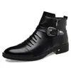 Botas Masculinas Martin de Tamanho Grande Transfronteiriças Moda Nova Primavera 2026 Botas de Couro Britânicas Botas Chelsea Formais de Negócios