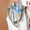 Pañuelo Cuadrado de Imitación Seda Estilo Playa Estampado de Limones y Frutas Chal Versátil Pañuelo para el Cuello Pañuelo de Seda Pañuelo para el Sol para Mujer