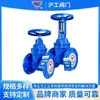 Válvula de compuerta Hugong de Shanghai con vástago expuesto, sellado blando, Z41X-16Q, hierro dúctil, manual, vástago oculto, con brida para agua