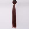 Yueyang Peluca para Muñeca Ker Ye Luoli Bjd Bebé con Seda de Alta Temperatura Cabello Falso Colorido Material DIY Hilera de Cabello Liso 25cm