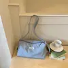 Bolso de hombro estilo ins japonés, simple y casual, alto valor estético, bolsa tipo albóndiga de gran capacidad, adecuado para estudiantes universitarios para la clase y el transporte, bolso cruzado