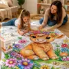 Manta de colorir DIY mais vendida internacionalmente, manta de colorir DIY temática de vaca das Terras Altas, manta lavável para rabiscar