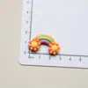 Accesorios de resina DIY cabeza de niña arcoíris gel de crema para pastel caja de almacenamiento de horquillas para el pelo material para funda de teléfono móvil hebilla de zapato